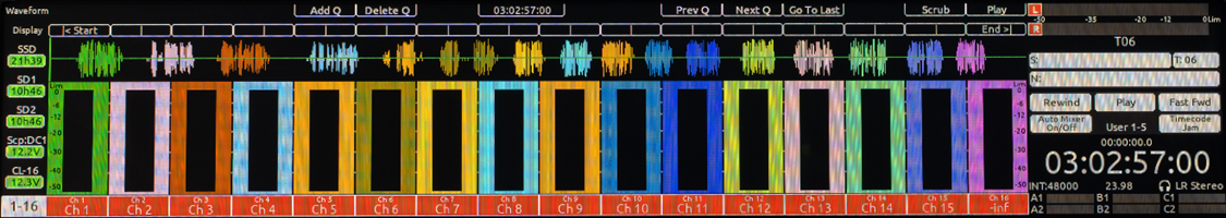 Waveform background black